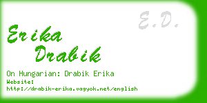 erika drabik business card